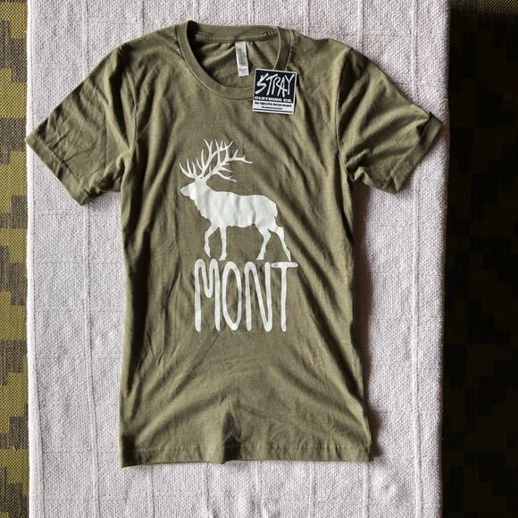 NWT Elkmont Unisex T-shirt Size XS Elk Gorpcore Avant Garde Outdoors Unique - Picture 1 of 6